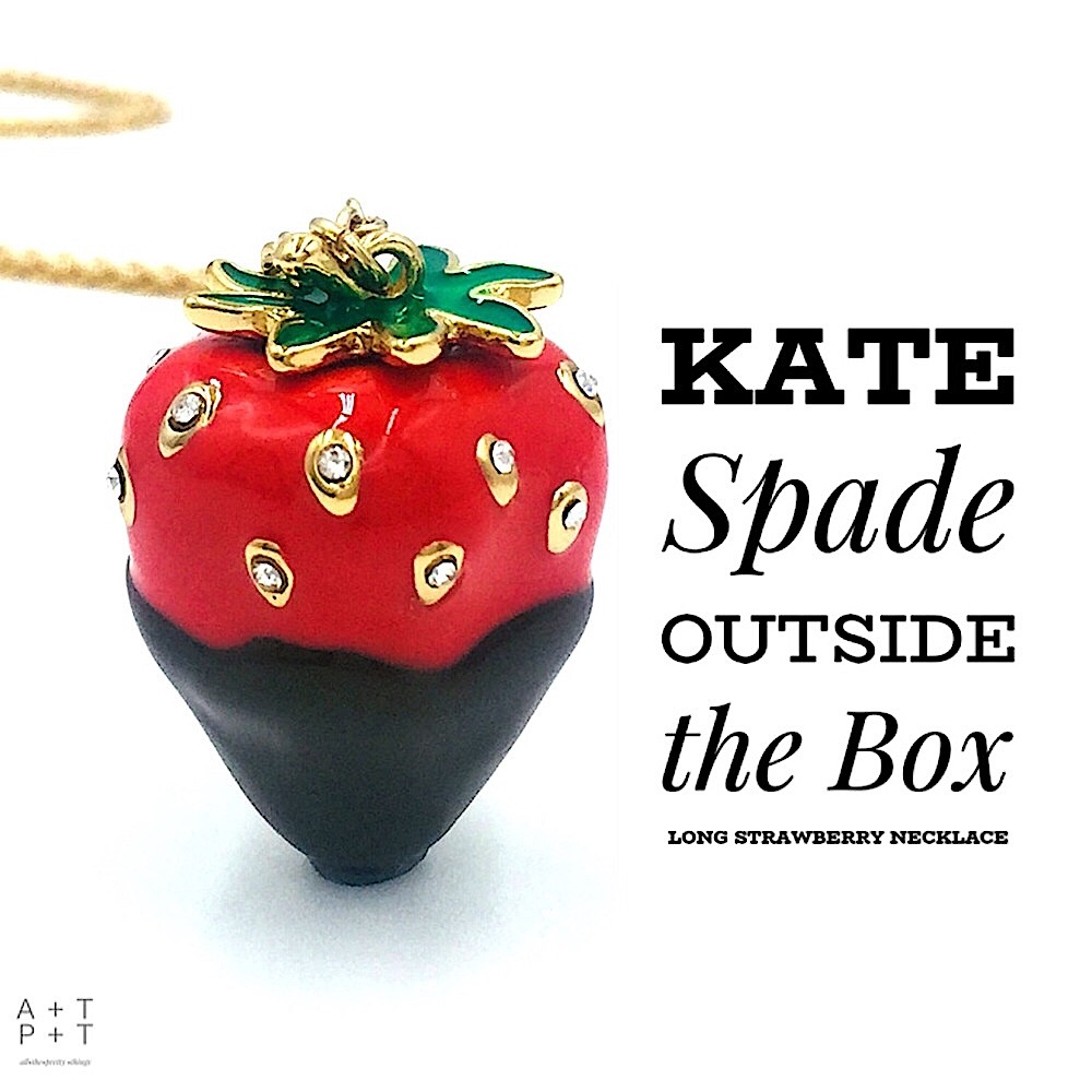 ‼️SOLD‼️ Kate Spade Outside the Box Strawberry Necklace